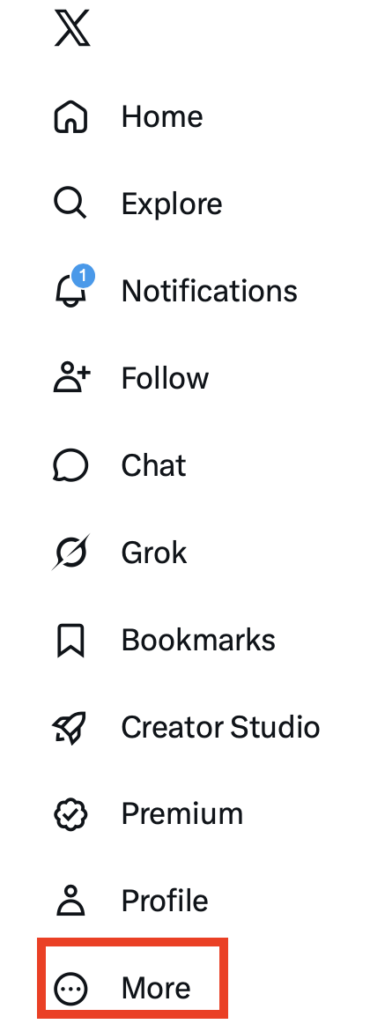 Grok "More" link 