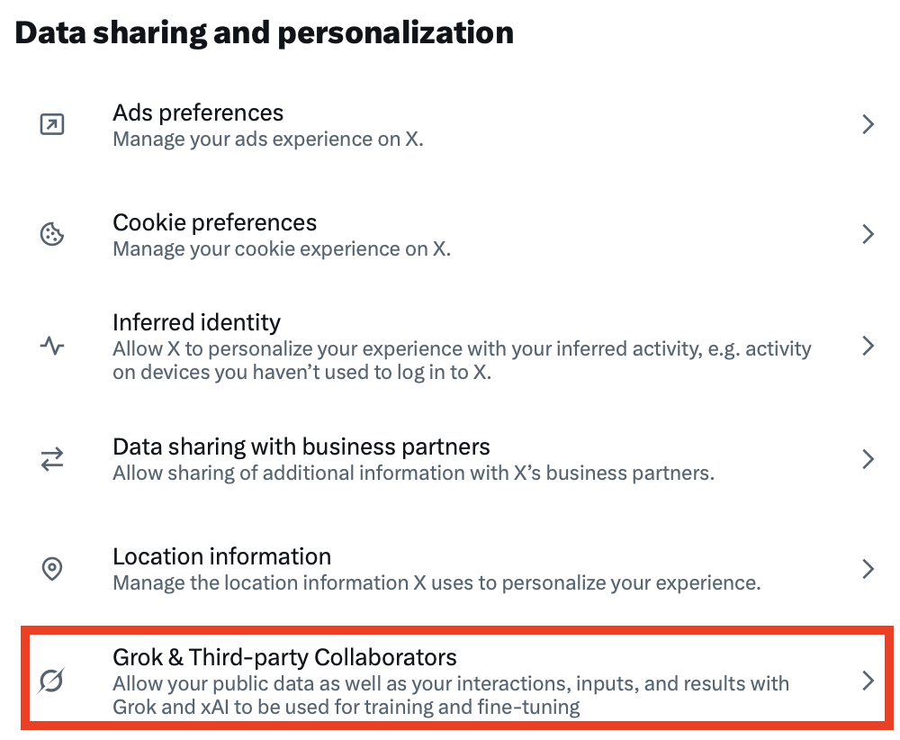 "Grok & Third-party Collaborators" 