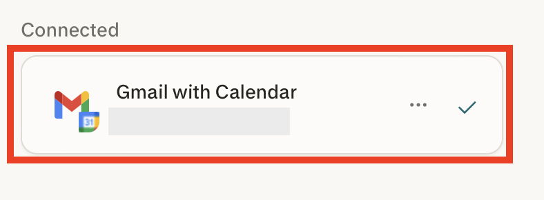 Perplexity connectors - 'Gmail with Calendar'