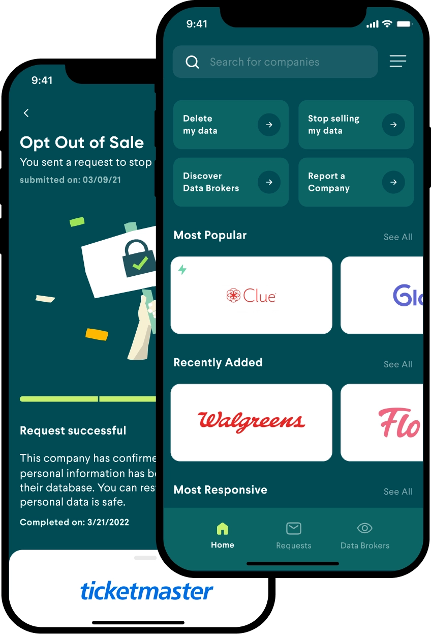 Permission Slip by DeleteMe app dashboard
