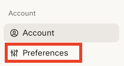 Perplexity "Preferences"