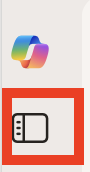 Copilot open sidebar icon