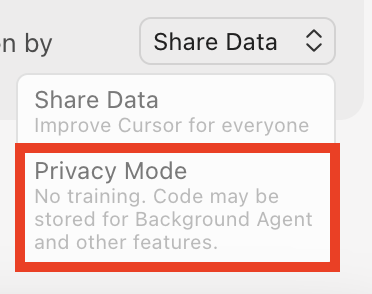 Cursor "Privacy Mode"