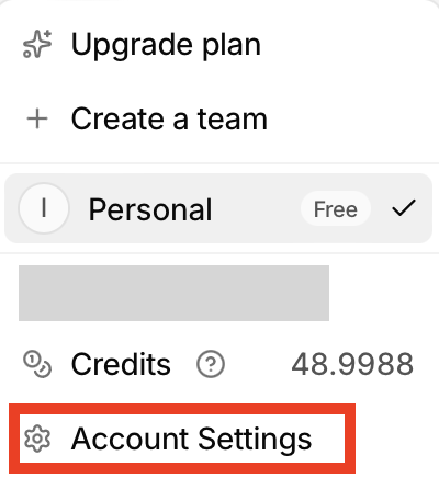 Julius "Account Settings"