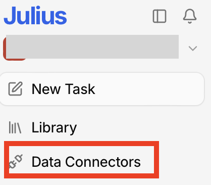 Julius AI "Data Connectors"