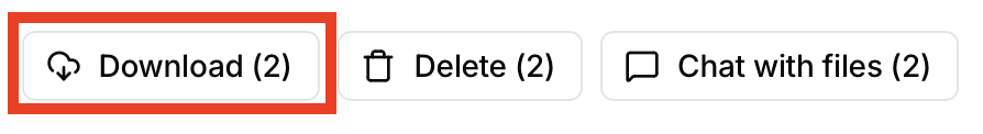 Julius AI "Download" button