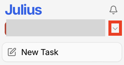 Julius dropdown arrow icon