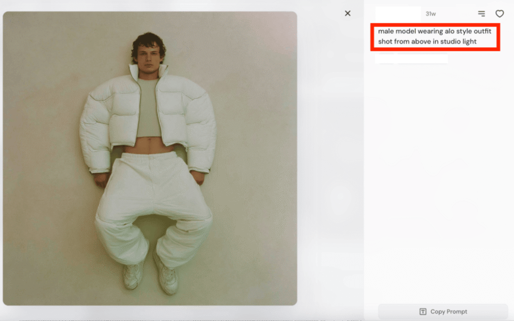 Midjourney image with visible prompt 
