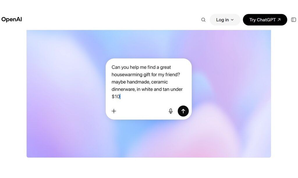 AI shopping agent website